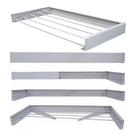 Varal Magico Parede Retratil 100cm 6 varetas em aluminio Branco
