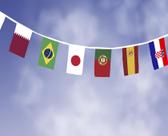 Varal mini Bandeiras países copa Varal mini Bandeiras países copa