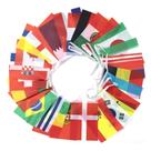 Varal Mini Bandeiras Países Missionários Decoração Bandeirinhas Copa Do Mundo Festa das Nações Cultos Missões Evangelho