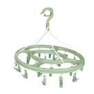 Varal Mini Dobravel Oval 24 Prendedores Verde Mor