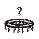Varal Mini Oval 24 Prendedores Preto