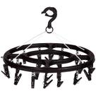 Varal Mini Oval 24 Prendedores Preto