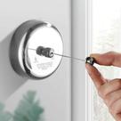 Varal Retrátil 2.5m de Parede em Aço Inox com Corda Nylon Recolhivel Extensível Cromado Não Enferruja Lavanderia Banheiro Casa Hotel Pousada Flats