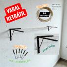 Varal retrátil de parede / preto / kit com corda, parafusos e buchas Varal retrátil de parede / preto / kit com corda, parafusos e buchas