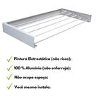 Varal Retrátil Dobrável de Parede 70cm Compacto, Prático e Perfeito para Espaços Pequenos Lavanderias, Sacadas, Banhei