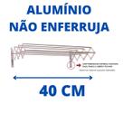 Varal sanfonado parede 40 cm aluminio - alusini