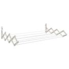 Varal Sanfonado Retrátil Parede 60 cm Aço Branco