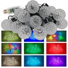 Varal Tira Cordão Led Bolinha Multicolorido RGBW Batidas Musicais App Material Acrílico TB1872