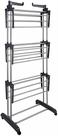Varal Vertical Dobrável 3 Andares com Rodinhas Retrátil Portátil Day Luna Roupas Organizadas com Praticidade Apartamento Casa