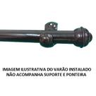 Varão De Cortina Aço 28mm Imbuia (revestimento PVC) Bella Arte
