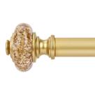 Varão de Cortina Ajustável OLV Dourado 231 cm Resistente