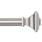 Varão de cortina BRIOFOX Silver ajustável de 122 a 213 cm Heavy Duty