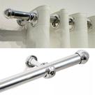 Varão de Cortina Cromado 3m 28mm Bastão Grosso Reforçado com Kit de Instalação