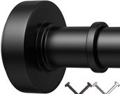 Varão de cortina de chuveiro BloomFlower ajustável 110-180 cm preto