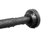 Varão de cortina de chuveiro Haryaers Matte Black 100-193cm em aço inoxidável