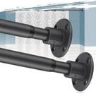 Varão de cortina de chuveiro LAKEROD Heavy Duty 28-62 cm preto fosco