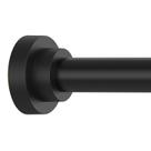 Varão de cortina de chuveiro Thestoa ajustável 110-168 cm preto