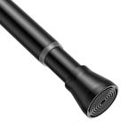 Varão de cortina de tensão MEXAU preto 70-127cm em aço inoxidável