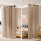 Varão de cortina divisória de quarto SUNALLY ajustável 120-300 cm branco