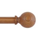 Varão de cortina HTZON Wood 1" ajustável 180-360 cm marrom