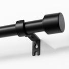 Varão de cortina Joydeco 81-305 cm ajustável preto pesado