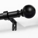 Varão de cortina Joydeco Black 81 a 427 cm ajustável para serviços pesados Varão de cortina Joydeco Black 81 a 427 cm ajustável para serviços pesados