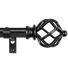 Varão de Cortina KAMANINA Ajustável 81-147 cm Preto