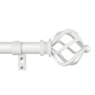 Varão de cortina KAMANINA branco ajustável 81-213 cm com acabamento torcido