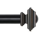 Varão de cortina KAMANINA preto 183 a 366 cm ajustável com acabamentos