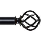 Varão de cortina KAMANINA preto ajustável 81-213cm para Windows