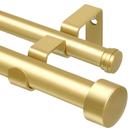 Varão de Cortina KAMANINA Telescópico Duplo Dourado 2,5-6 m