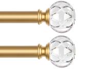 Varão de cortina KAMANINA Telescoping Luxury Gold 80-147 cm, pacote com 2