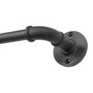 Varão de cortina Kenney Adler para uso interno/externo preto 70-120 cm
