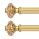 Varão de cortina OLV Vintage Crystal Gold 86-218 cm para Windows