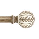 Varão de cortina QDWIS Boho Wood 180-360 cm ajustável para serviços pesados