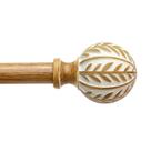 Varão de cortina QDWIS Boho Wood para janelas de 122 a 213 cm Maple Wood