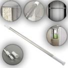 Varão Extensível Regulável de Pressão para Cortina Box Banheiro Cozinha 70 a 120 cm Instalação Fácil Sem Furos Material Resistente Versátil