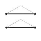 Varão para Bandeira de Jardim QQIQQI 37 cm Metal 2 Unidades Preto