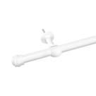 Varão Simples Para Cortina 2,00 Metros Branco Ferro Revestido 19 mm com Ponteira e Suporte kit Completo para a Instalação