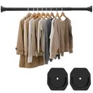 Vareta de armário DwelSpire 76-107 cm ajustável em preto fosco