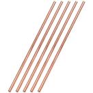 Vareta de cobre Euogeudel 5PCS 6mm de diâmetro 40cm de comprimento Vareta de cobre Euogeudel 5PCS 6mm de diâmetro 40cm de comprimento