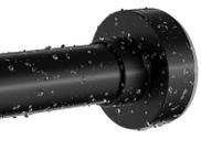 Vareta de cortina de chuveiro Emlaoe preta ajustável 86-208cm nunca enferruja Vareta de cortina de chuveiro Emlaoe preta ajustável 86-208cm nunca enferruja