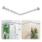 Vareta de cortina de chuveiro Enicvegw em forma de L ajustável 60-127cm