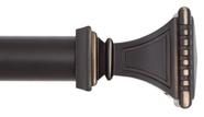 Vareta de cortina de janela Ivilon Esculpida Square Finials 70-120 cm Vareta de cortina de janela Ivilon Esculpida Square Finials 70-120 cm