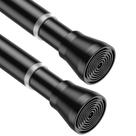 Vareta de cortina de tensão AIZESI 70-120 cm preta 2 peças ajustáveis