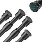 Vareta de cortina de tensão AIZESI Spring Tension 70-105 cm 4 unidades pretas