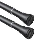 Vareta de cortina de tensão ZipGlo Black 2 peças de 70 a 120 cm, antiderrapante