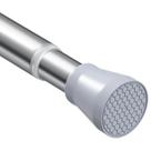 Vareta de cortina de tensão ZipGlo Silver 70-120cm em aço inoxidável