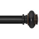 Vareta de cortina SIMEWIN preta 180-360 cm ajustável de 2,5 a 3 cm de diâmetro.