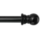 Vareta de cortina TALITARE preta de 1 polegada ajustável para serviços pesados (76-228 cm)